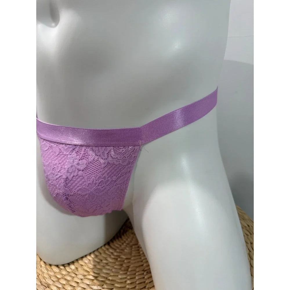 Cosabella Men's Lace Italian Thong Never Say Never Neela Flower Pink Size S